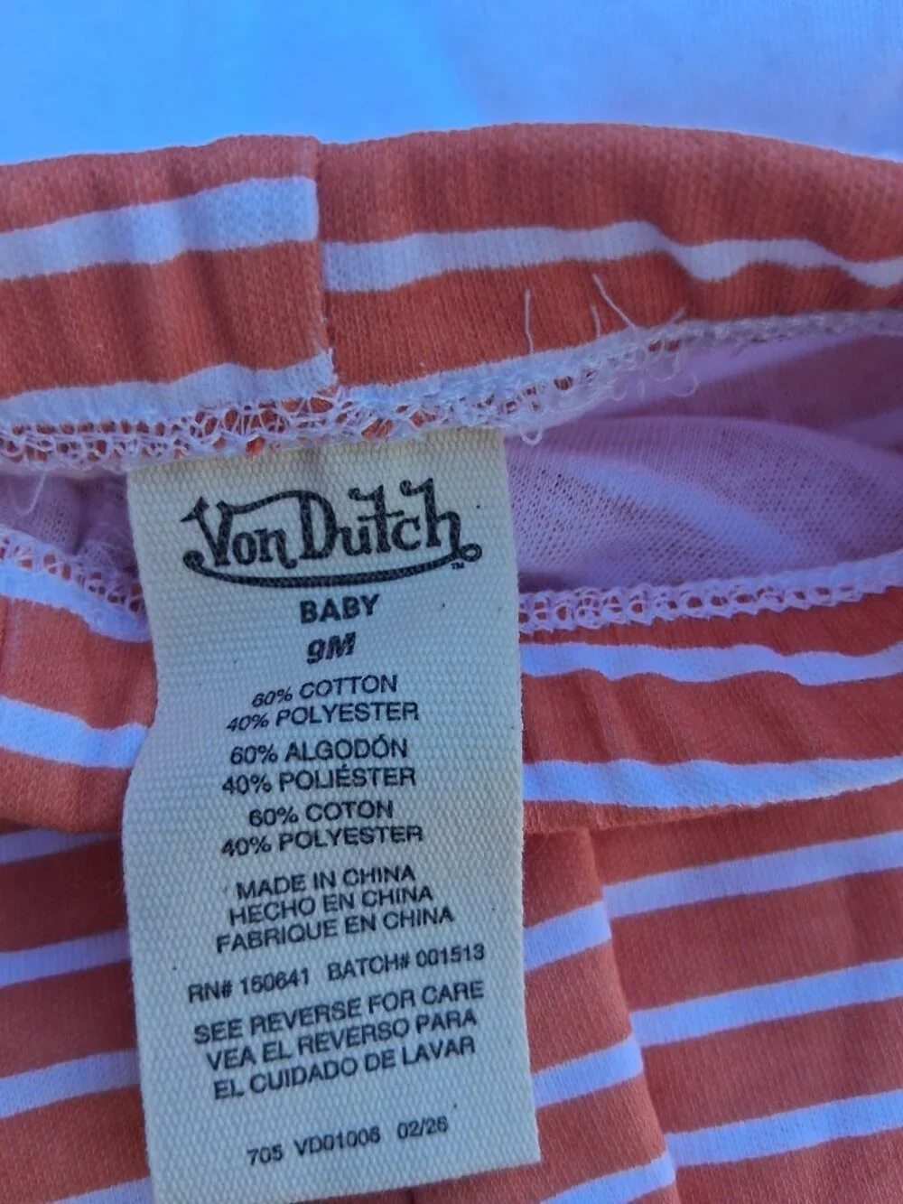 Von Dutch Baby Girl 3-Piece Outfit Set – Size 9M